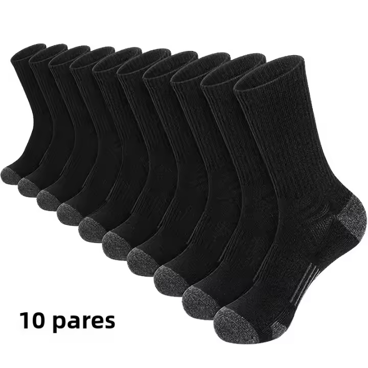 10 Pares De Calcetines De Correr Con Almohadillado De Alta Densidad Transpirables Y Cómodos Para Deportes Al Aire Libre Y Uso Diario Para Mujer - 1