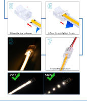 Conector De Enlace De Tira LED Flexible 2Pines 8mm 10mm PCB Para 2835 5050 SMD COB Luz De Tira LED Sin Soldadura Necesaria - details 5
