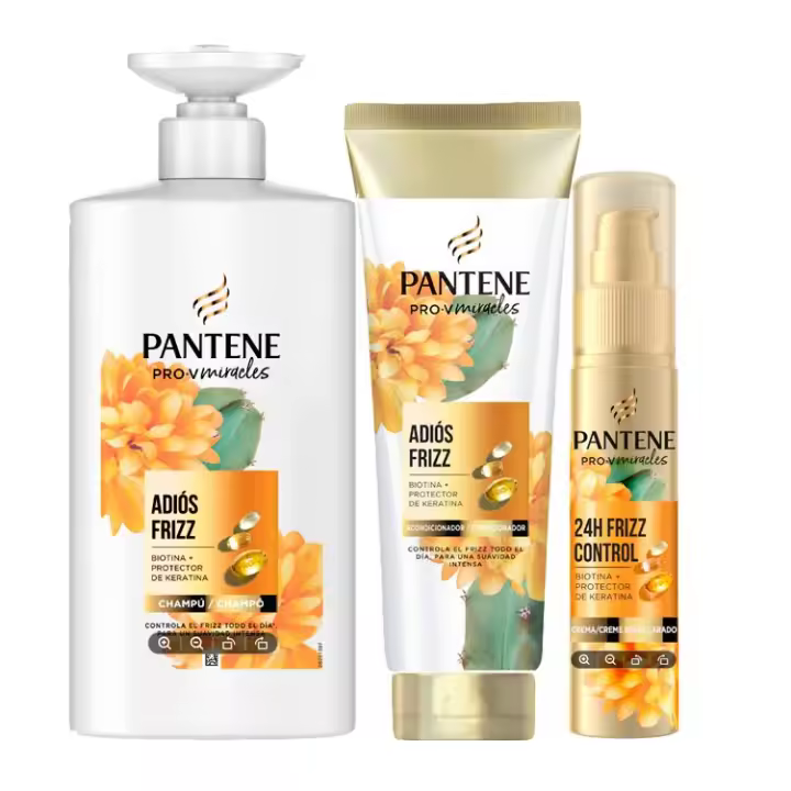Pantene Pro-V Miracles Frizz Control Champú 500ML+ Acondicionador Miracles Frizz 325ML+ Serum Miracles Frizz 70ML - 1