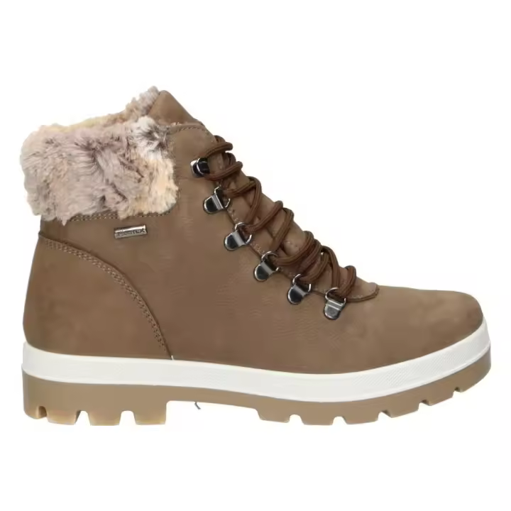 IMAC | Botines Impermeables IMAC para Mujer – Botines de Piel en Color Marrón – Botín con Cordones – Con Borreguito – De Piel – Gore Tex – Para Invierno – Cómodos – Versátiles – Modelo 658048-30176.017 - 1