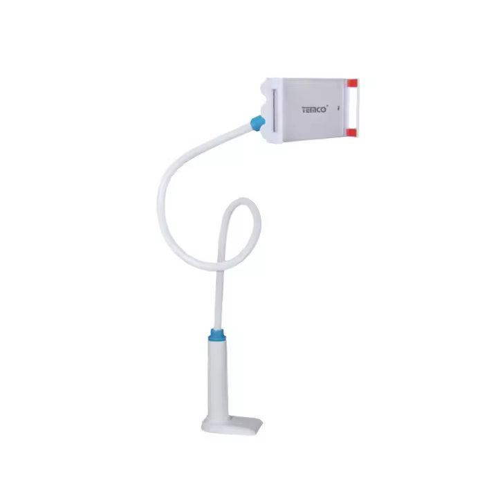 TEMCO Soporte Tablet Cama Soporte movil Brazo con Cuello de Cisne para Tableta en la Cama para iPad/teléfono móvil/Switch/Iphonex/Android/Smartphone Kindle, 80 cm de Longitud Total, Blanco azul - 1