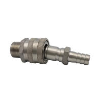 Conector Rápido De Cerveza 1/2"NPT Con Barb 304 Acero Inoxidable Kit De Conectores Para Moonshine Y HomeBrewing Accesorio De Barra Eco-amigable - details 5