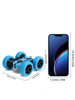 Coche De Control Remoto Sin Cables Con Doble Cara Y Luces Que Gira 360 Grados Coche De Acrobacia Remoto Para Niños - details 11