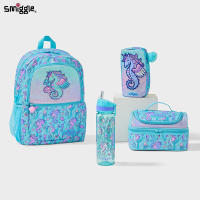 Mochila Australia Smiggle Con Patrón De Caballito De Mar Para Escuela Primaria Estilo De Dibujos Animados Ligera Y De Gran Capacidad - details 0