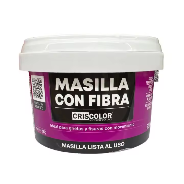 CRISCOLOR- Masilla con Fibra,  250g o 500g, Uso Exterior, ideal para grietas y fisuras de movimiento, exterior, calidad máxima, eficacia instantaneo - 1