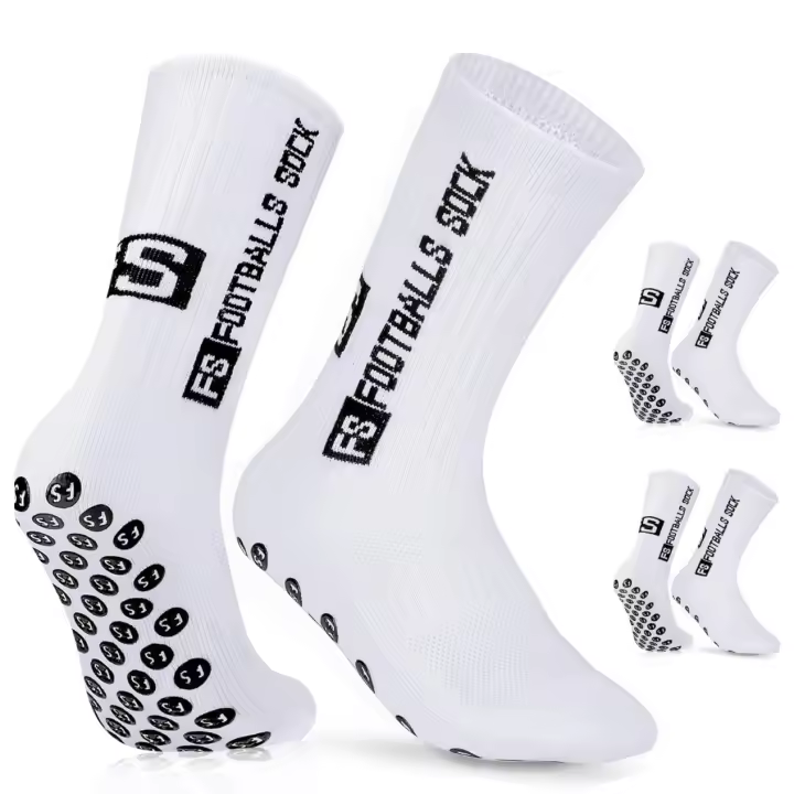 Calcetines de fútbol para hombre pack de 4 pares en color blanco o pack de 4 pares blancos y 2 pares negros - 1