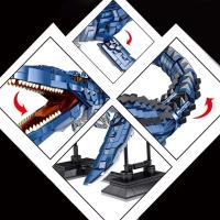 Bloques De Construcción Creativos Move Dinosaurios Ideas Juguete De Modelado Jurassi Park Mosasaurus Del Mar Set De Regalo Para Navidad 1859pcs Unisex 14+ Años - details 4
