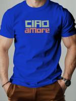 Camiseta De Algodón Para Hombre CIAO Amore Estampado Gráfico Cuello Redondo Manga Corta Transpirable Casual Y De Moda Para El Verano - details 9