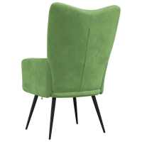 vidaXL Sillón de relax de terciopelo verde claro - details 4
