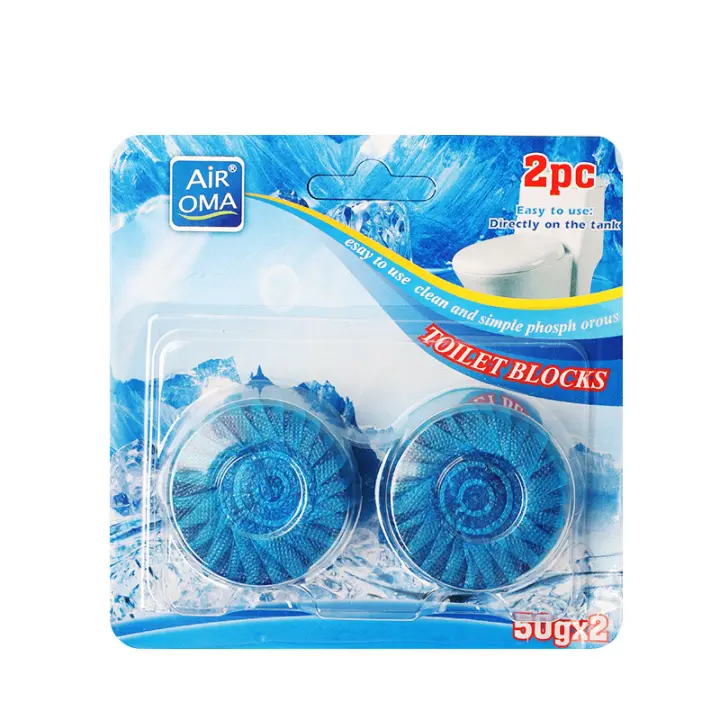 Pastillas limpiadoras para inodoro (Blue Toilet) - Ambientador y desinfectante para WC - Elimina olores y manchas - 1