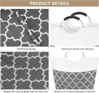 Cesta de ropa Grande, Bolsa de ropa plegable para fácil transporte, Con Asas de Aluminio Protegido con espuma, adecuada para Cesta de ropa en lavaderos, Baños y dormitorios. - details 2