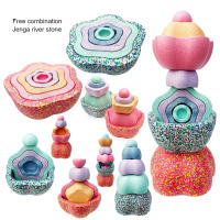 Piedras De Equilibrio Para Niños Juego De Entrenamiento De Equilibrio Antideslizantes Forma De Flor Stackables Para Promover Las Habilidades De Coordinación - details 0