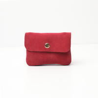 monedero ,cartera Pequeña de Piel Ante  ，hecho en Italia– Minimalista, Ligero y Multifuncional,Perfecto para el Día a Día y Ocasiones Especiales, Diseño Elegante , Dos Compartimentos y Bolsillo con Cremallera, Disponible en piel de Ante, - details 4