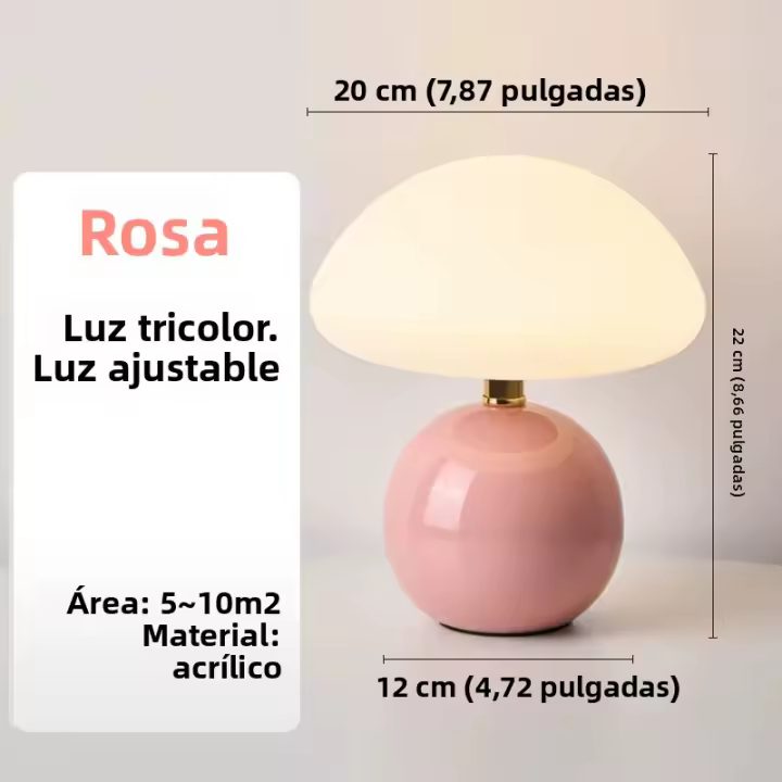 Lámpara De Mesa USB Con Ondas De Luz En Forma De Hongos En Colores Rosa Amarillo Rojo Blanco Verde Iluminación Decorativa Para Dormitorio Luz Nocturna Luz De Escritorio - 1