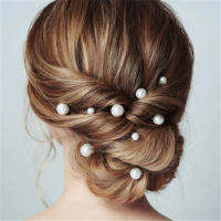 Barretta De Metal En Forma De U Para Mujer Con Perlas Simuladas Accesorio De Cabello Para Boda Estilo De Peinado De Novia Herramienta De Diseño De Pelo - details 2