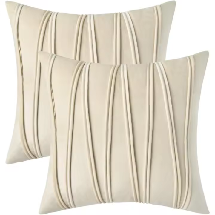 Verde - Conjunto de 2 Almohadas Decorativas Grises de Terciopelo - 18x18 Cm - 1
