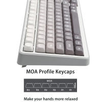 Nuevo Set De Keycaps MOA Gradient Grey PBT 134 Teclas Para Teclados Con Switches Cherry Gateron MX 5-lados Sublimación - details 3