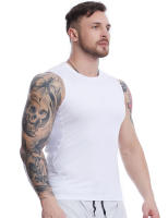 Camiseta De Compresión Para Hombre Vest Top De Gimnasio Y Running Deporte Sin Mangas Secado Rápido Estirable Capa Base Verano - details 5