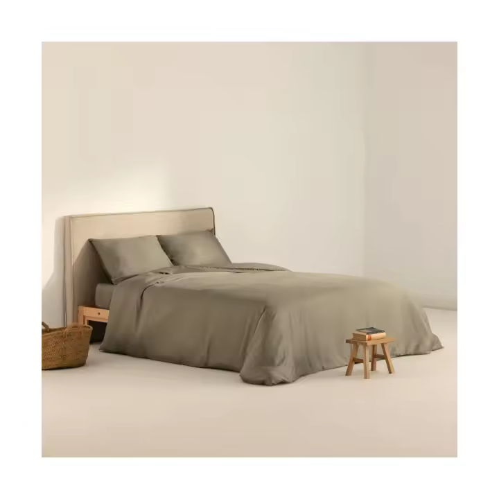 BL Belum Funda Nórdica Satén 300 Hilos Desert Sage - Juego de Sábanas y Almohadas - 1