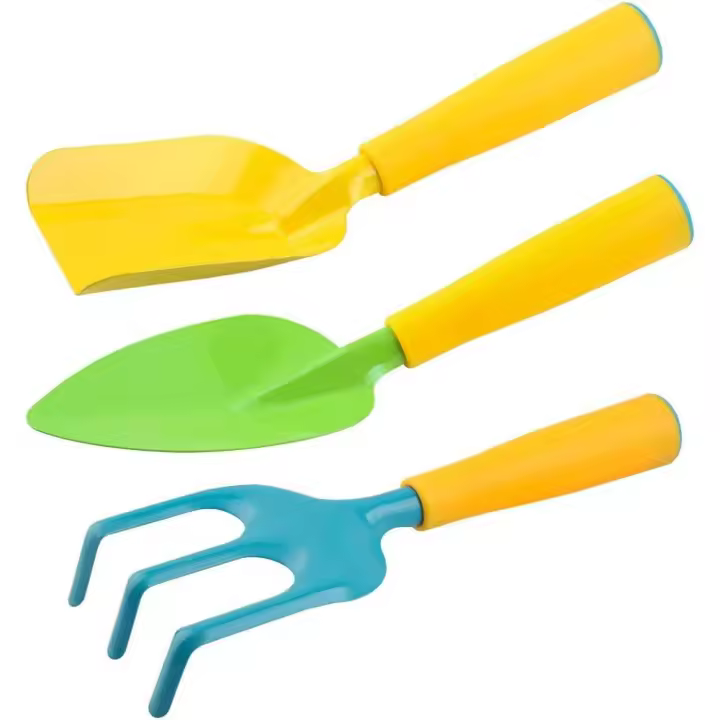 Juego de herramientas de jardinería para niños, mini kit de jardinería y plantación de 3 piezas, juego de trabajo de jardinería con mango ergonómico - 1