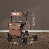 AREBOS Caminador Andador plegable de Aluminio con Ruedas Ligero con Frenos 136kg - details 7