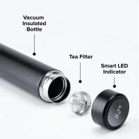 Botella De Agua Inteligente De Acero Inoxidable 2Pcs Impermeable Con Pantalla LCD De Temperatura Mantén Bebida Caliente Y Fría - details 8