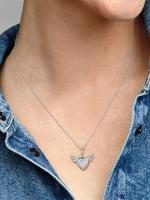 Pandora - Collar con Corazón pavé y Alas de Ángel-Plata de Legislación - details 0