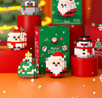 Mini Bloques De Construcción Navideñas Con SANTA CLAUS MUÑECO DE NIEVE CIervo Y Árbol Para Decoración De Navidad Juguete De Puzzle Para Niños Regalos De Xmas - details 4