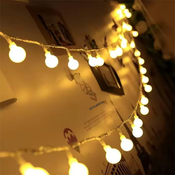 Luces De Cadena Operadas Por Batería 33 Pies 80 LED Luces De Globos Para Camping Decoración De Fiesta Navidad Boda Y Dormitorio - 1