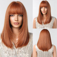 Pelucas Sintéticas De Bob Corto Para Mujer HENRY MARGU Rojo Tinto Vino Con Franja Resistente Al Calor Para Cosplay Fiesta Lolita - details 10