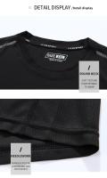 Camiseta Deportiva Para Hombres Verano Delgada Absorbente De Sudor Media Manga Rápida De Secado Seda De Hielo Camiseta Corta Para Correr Y Fitness - details 15
