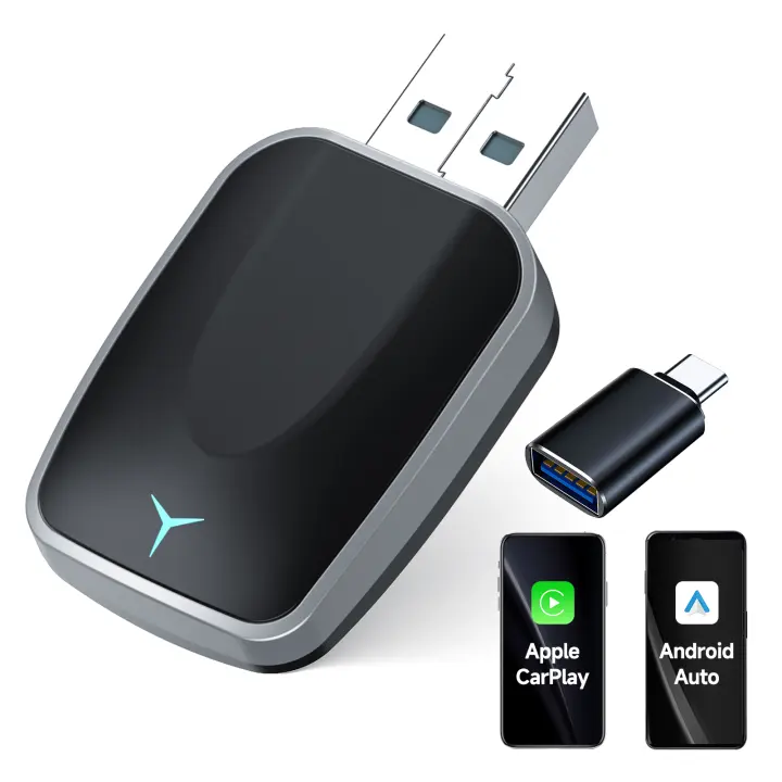 Adaptador De Coche 2 En 1 Cableado a Inalámbrico CarPlay Y Android Auto Plug & Play Spedal Adaptador De Automóvil - 1
