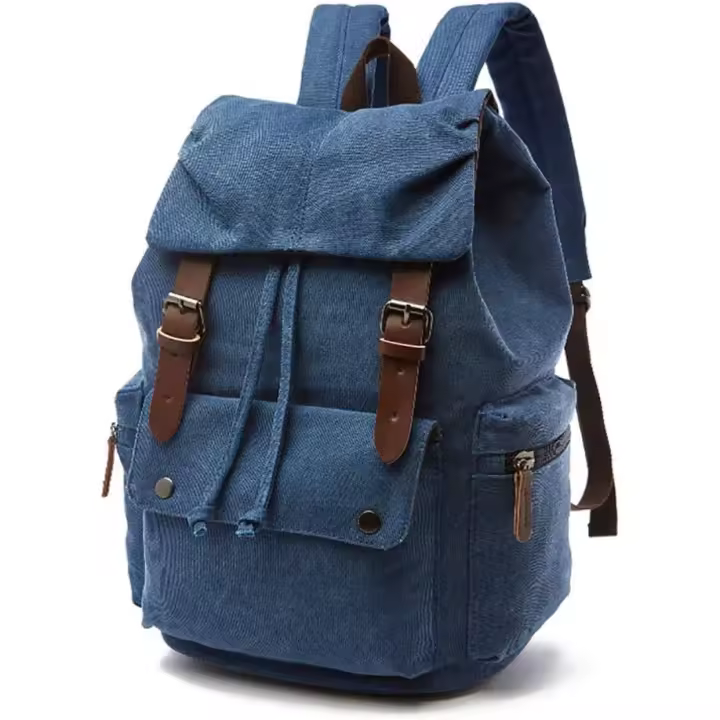 Mochipa vintage de Lona para portáthil, mochila de viaje, bolso de gran capacidad, unisex, mochila de viaje, bolso de hombro para el orden. - 1