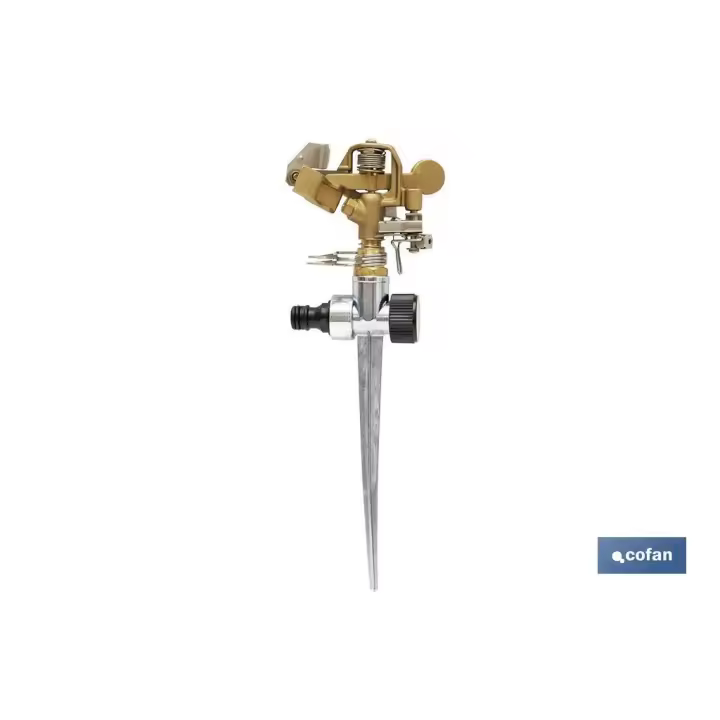 Cofan Aspersor Sectorial 360° de Metal para Jardin y Agricultura Superficies Grandes - 1