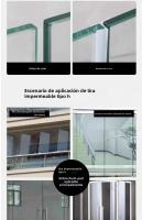 Sella De Ducha De Silicona Para Puerta De Baño Material De Goma Plástica Compatible Con Ventanas Y Cristales Accesorios De Fijación H6/h8/h10/h12mm - details 1