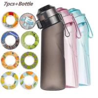 Botella de Agua aromatizada con 7 vanas de Sabor Air Water Up Bottle Frosted Black 650ml Air Starter Up Set Water Cup para Camping Sport Tw - details 0