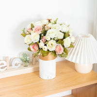 Bouquet De Novia Rosa Púrpura De Seda Artificial 30cm Flores Artificiales Peonía Para Decoración De Casamiento Interior Y Artesanía DIY - details 3