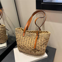 Bolso De Hombro Para Mujer Casual De Rotura Gran Capacidad Tejido De Paja De Verano Bolso De Playa Bolso De Viaje Para Dama - details 18