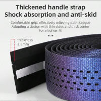 Cinta De Manillar Para Bicicleta De Carretera En Gradient Purple Antideslizante Transpirable Impermeable Absorbedor De Choques EVA Para BMX Montañas Rocosas Y Bicicletas De Carretera - details 5