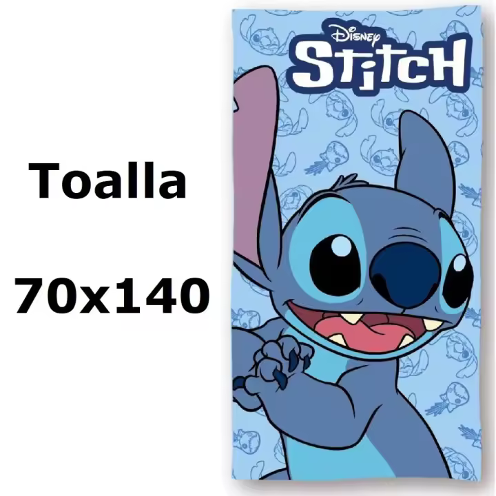 Toalla de playa STITCH,Toalla de baño STITCH,MICROFIBRA 100% POLYESTER,MEDIDAS 70x140cm,cm,fespu - 1