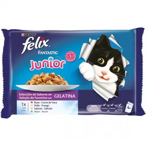 FELIX FANTASTIC JUNIOR Grill en Gelatina (4x85gr) - 1