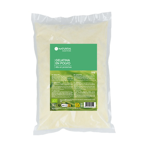 Gelatina Neutra en Polvo 1 kg NATURITAS  Ideal para postres  Alto contenido proteico  Repostería