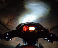 Faros De Motocicleta LED Con Interruptor Doble Color Bajo/Alto Brillo Moto Auxiliar DRL Lámparas De Neblina En Aleación De Aluminio - details 9