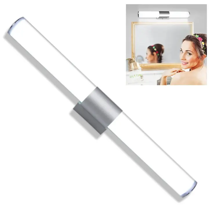 Lámpara de espejo de baño - Lámpara de pared LED de 16 W y 40 cm, luz blanca, lámpara de maquillaje para baño, iluminación de pared impermeable - 1