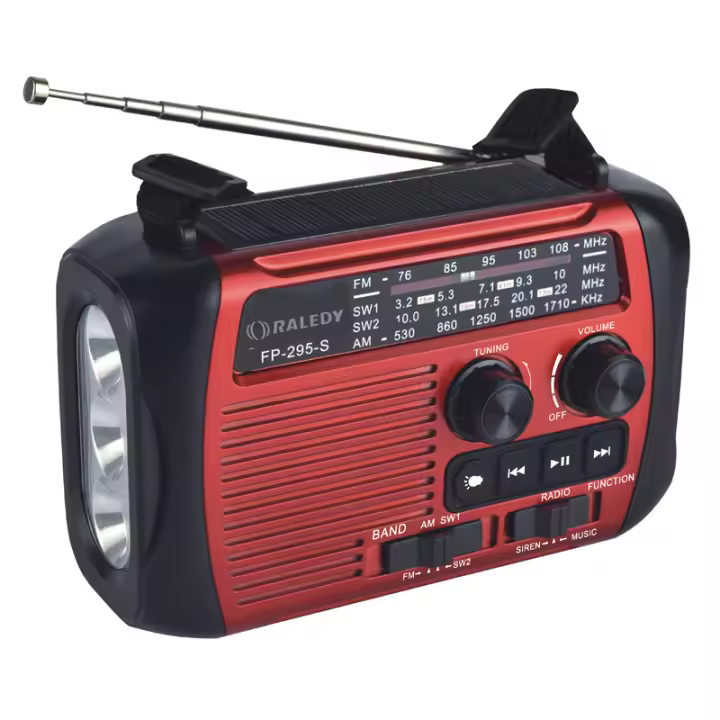 Radio con manivela de carga solar para exteriores - 1