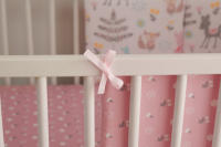 LALA - Ropa de Cama para Cuna de Bebe, ropa de Cama para Nuevo nasido, Valla anticolisión para Bebé, Algodón Puro, Zorro Rosa, 30x30x6, Pieza Enter Lavada. - details 3