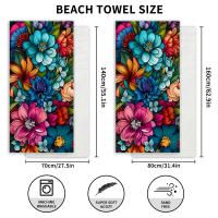 Toalla de playa, toalla absorbente de microfibra, toalla de baño para surfear, nadar y playa. - details 8