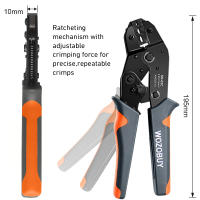 Kit De Herramientas Para Despegar Y Amolar Terminales De Cable Insulados AWG22-13/0.5-2.5mm² Herramienta De Crimpado Con Engrosamiento Ratcheting Para Electricidad - details 4