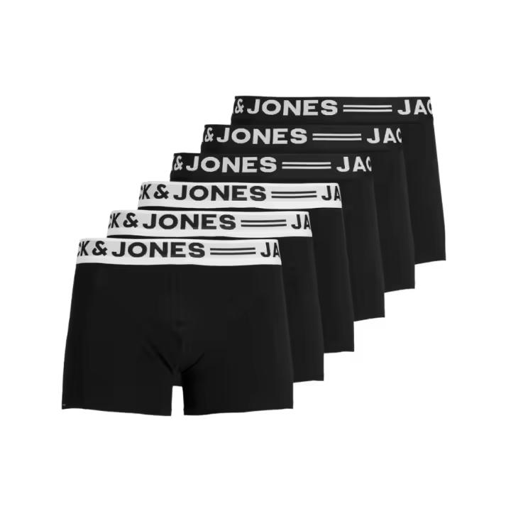 Jack & Jones Sense - Pack de 6 Bóxers de Algodón Elástico para Hombre - Multicolor - 12081832 - 1