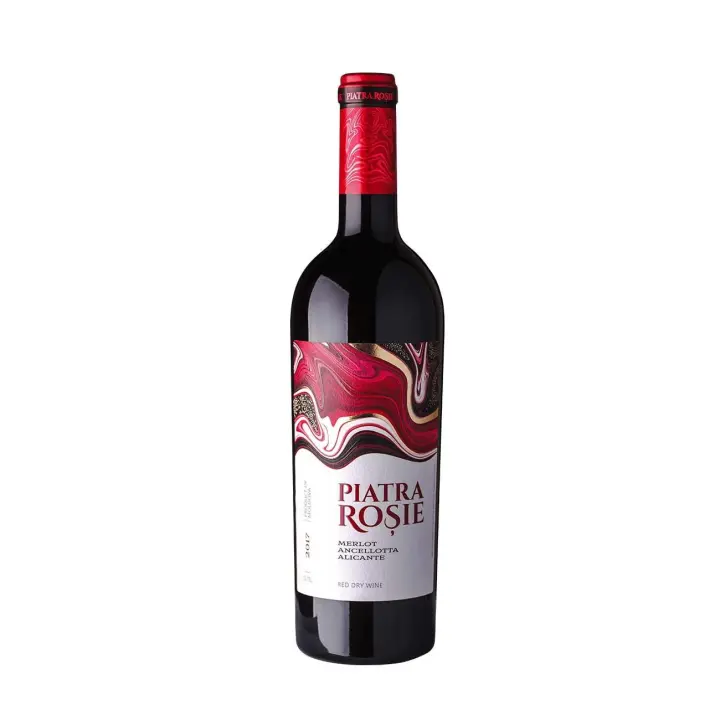 Piatra Rosie - Merlot & Ancelotta & Alicante 2018 - vino tinto, tranquilo, seco, de Chateau Cojusna, Moldavia - 1